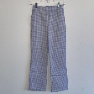 Gingham Cropped Fit and Flare Pants